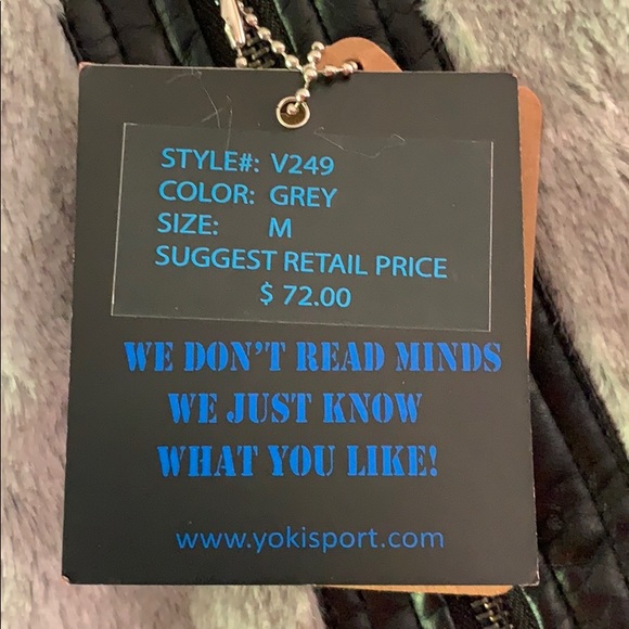 Go Coco Faux fur/leather zip up vest NWT - Picture 3 of 6